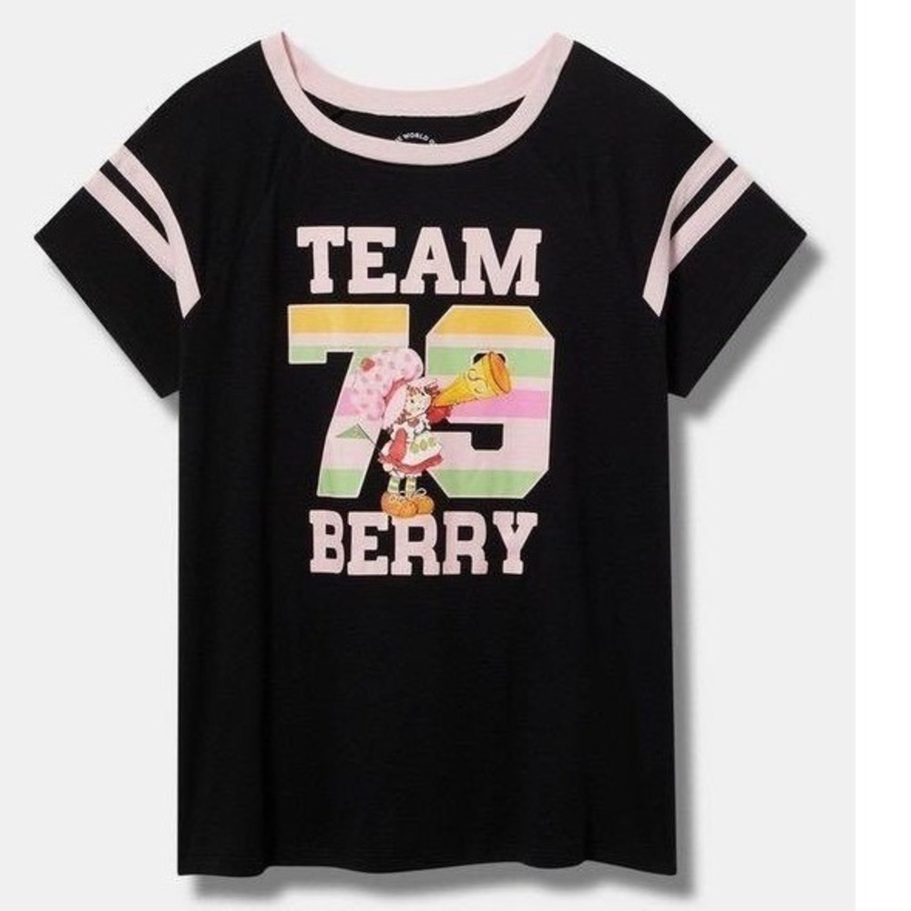 NWT Torrid Strawberry Shortcake Cotton Varsity Tee 4X‎